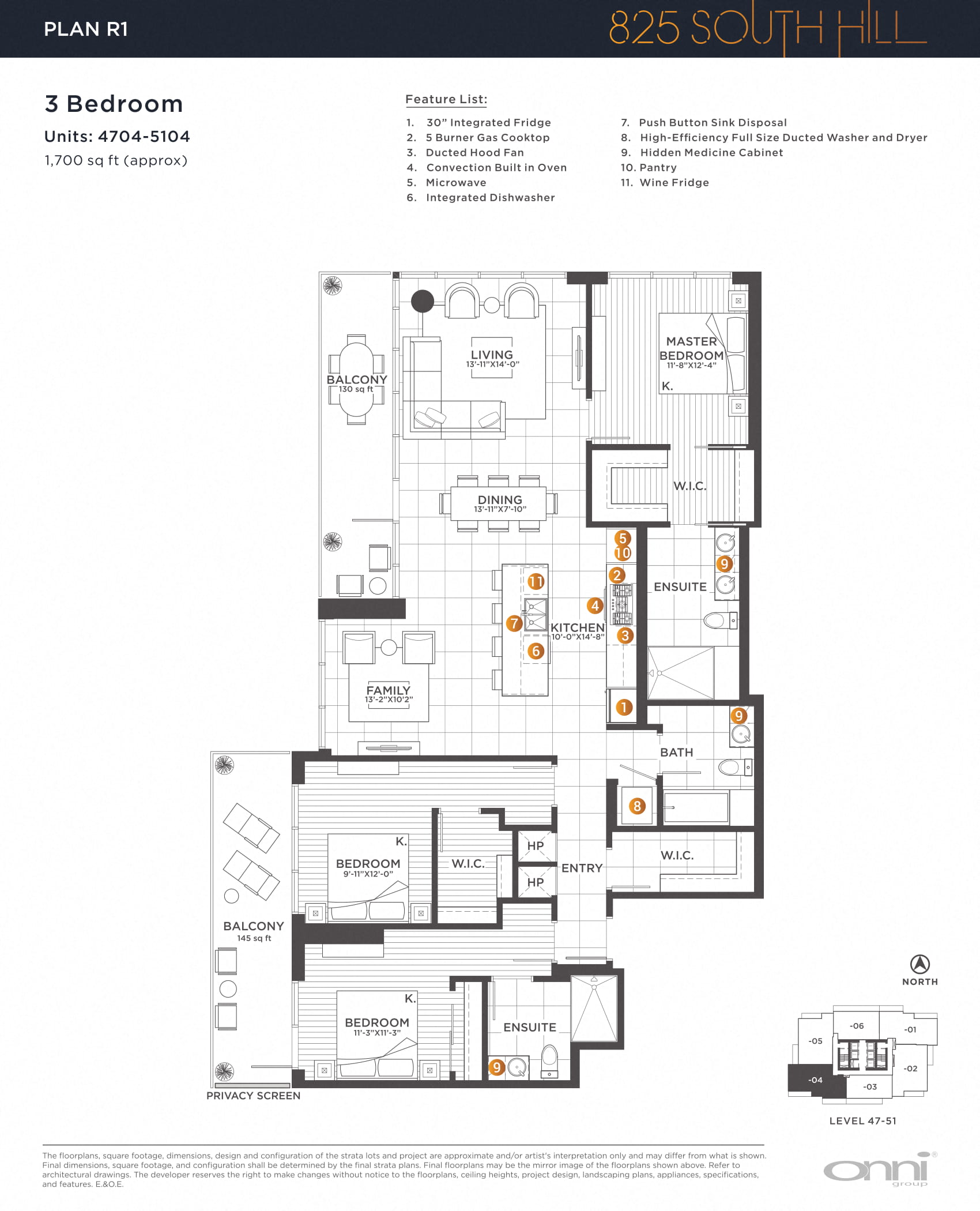 Floor plan for 3 beds, 3 baths, 1700 sqft